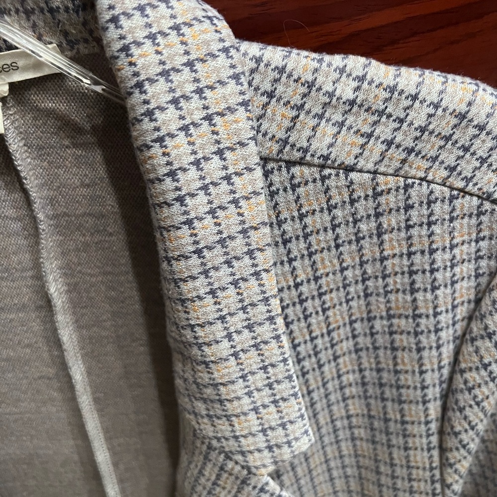 Maurice’s Womens Plaid Pattern  Blazer Jacket 3/4 Sleeves & Pockets Medium